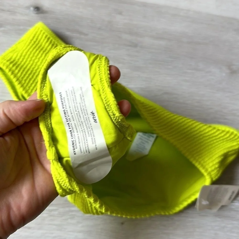 OFFLINE by Aerie OG Waffle Textured Bikini Bottom Lime Green Small New With Tags